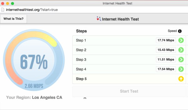 Internet Health Test free internet speedometer