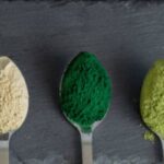 Three tablespoons with vegetable protein powder