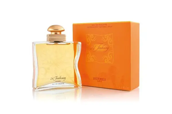 Hermès 24 Fabourg perfume bottle and box